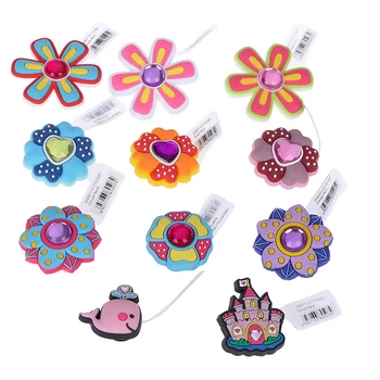 

Cartoon Flower Crystal High Imitation Shoe Charms Shoe Buckles Accessories Shoe Decoration Fit Bands Bracelets Kids Party Gifts