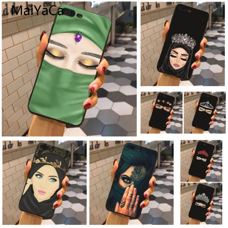 

MaiYaCa Muslim Islamic Gril Eyes Unique Design High Quality phone case For iphone 8 8plus 7 7plus 6 6plus 5s XR SE Mobile cover