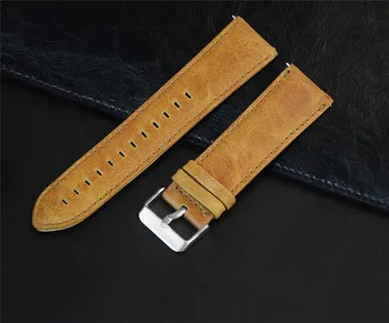 

For Samsung S3 strap leather cowhide crazy horse smart watch band 22mm band gorgeous double concise watch strap Accessories