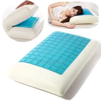 

Memory Foam White Bed Pillow Cooling Gel Washable Orthopedic Cervical Vertebra