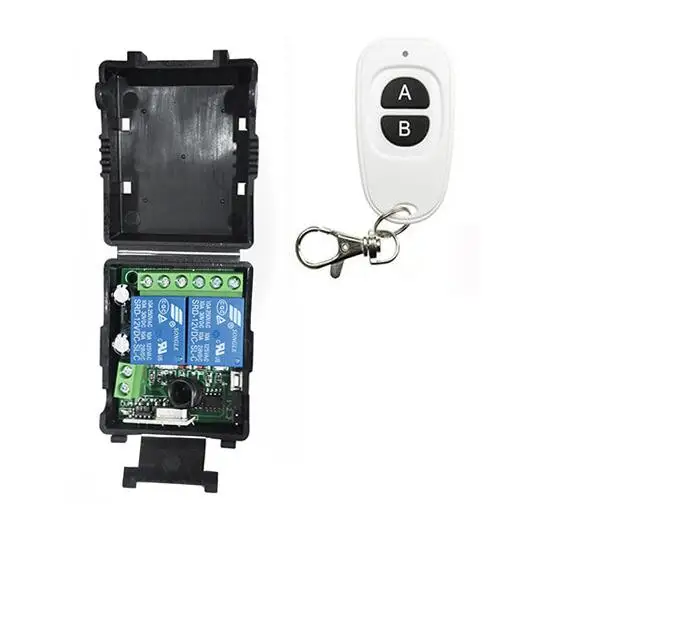 

Mini Wireless RF Remote Control Light Switch 10A Relay Output Radio DC 12V 2CH Channel 2 CH Receiver Module +Transmitter