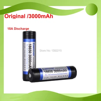 

2PCS/Lot Original Keeppower P1830R 3.7V 18650 3000mAh Safety Max 15A Discharge PROTECTED High Lumen Flashlight Battery