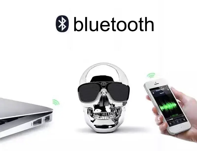 Череп bluetooth беспроводной динамик Мини Череп портативный Bluetooth динамик для мобильного телефона компьютера домашний дверной динамик