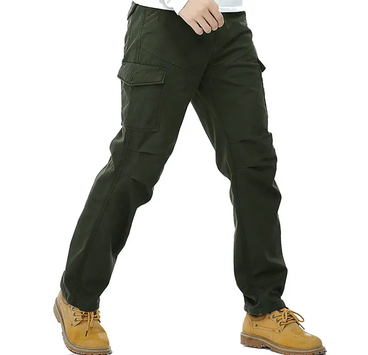 Зимние мужские брюки-карго свободные армейские брюки с несколькими карманами Pantalon Homme утепленный мужской военный комбинезон
