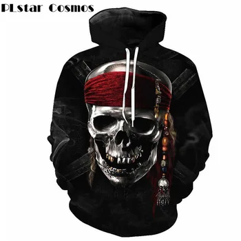 

PLstar Cosmos Autumn Spring Sweatshirt Skull Printed 3D Hoodies Men Sweatshirts Pullover Streetwear Male Tracksuit Hooded