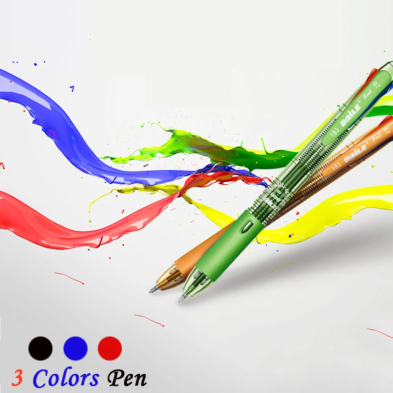 

0.7mm 3 Colors Pen Cute Multicolor Ballpoint Pen Colored Pen Holdle Multifunction Pen for Writing Marking School Office Supplies