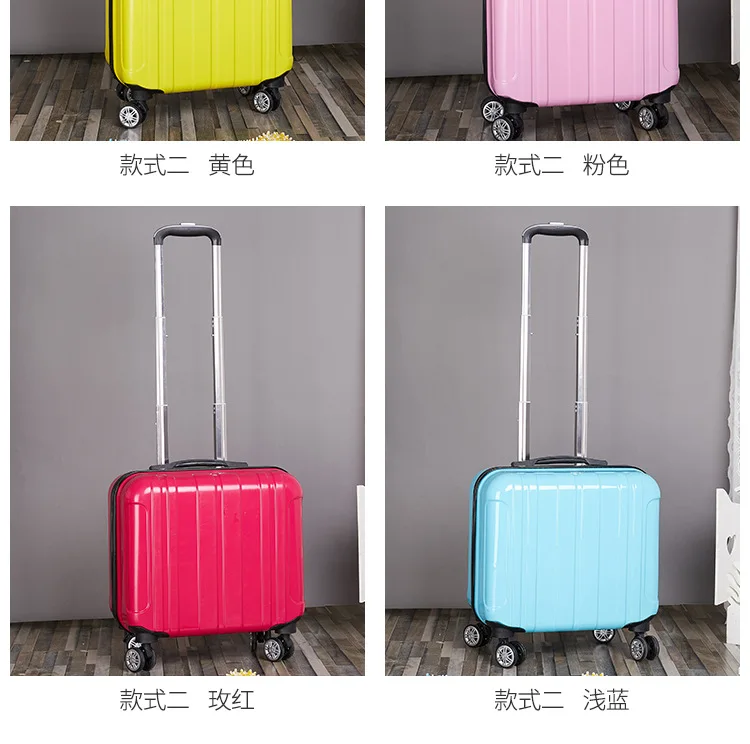 ZYJ Customizable Girls Boys Travel Trolley Luggage kids Cute Alloy Rolling Airplane Suitcase Trunk 18 inch Luggage (10)