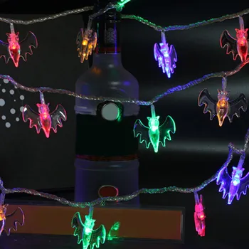 

Halloween Party Ghost festival LED Remote Control Bat Lantern String Decoration Christmas Party Valentines Holiday Curtain Deco