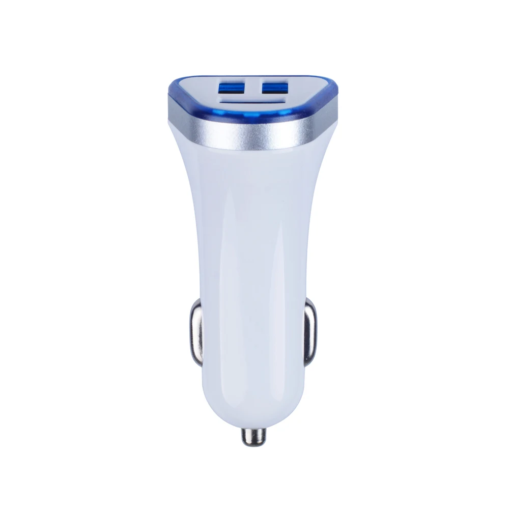 3 USB Car Charger White