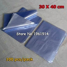 30*40 см мягкий прозрачный выдувного формования пленка сумки термоусадочная упаковка из термоусадочной пленки, для косметики упаковка Обёрточная бумага материалы Пластик сумка