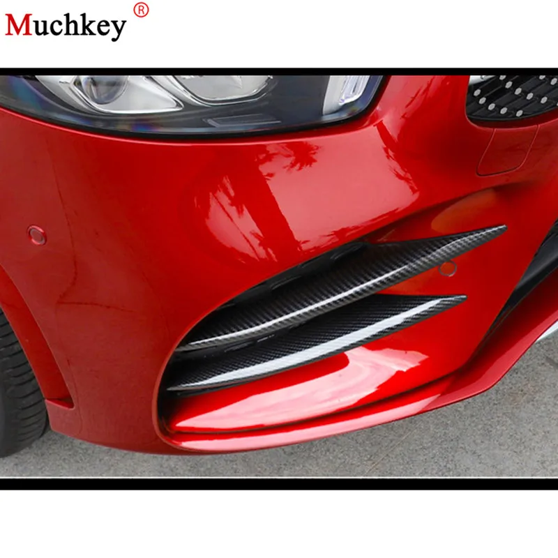 

For Mercedes Benz A Class 180L 200L 2018 2019 Front Fog Lamp Eyebrow Cover ABS Trim Light Decoration Auto Accessories