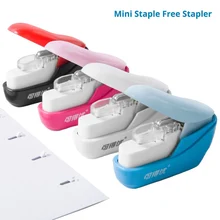 Hand-Held Mini Stapler Without Staples Staple Free Stapler 8 Sheets Capacity For Paper Stapler School Office Binding Supplies 1 pcs office staple free stapleless stapler home paper binding binder paperclip new drop ship