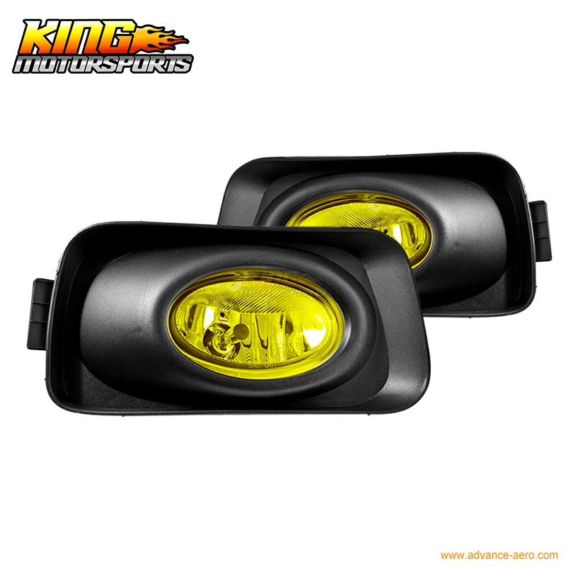 For 04 05 Acura TSX OE Fog Lights Lamps Light Yellow Wiring Kit USA