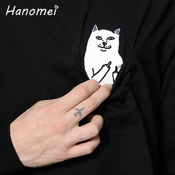 Harajuku Spoof Cat Cute Hoodies Ladies Pocket Sudaderas Mujer 2017 O-neck Moletom Feminino Long Sleeve Women Sweatshirt T95