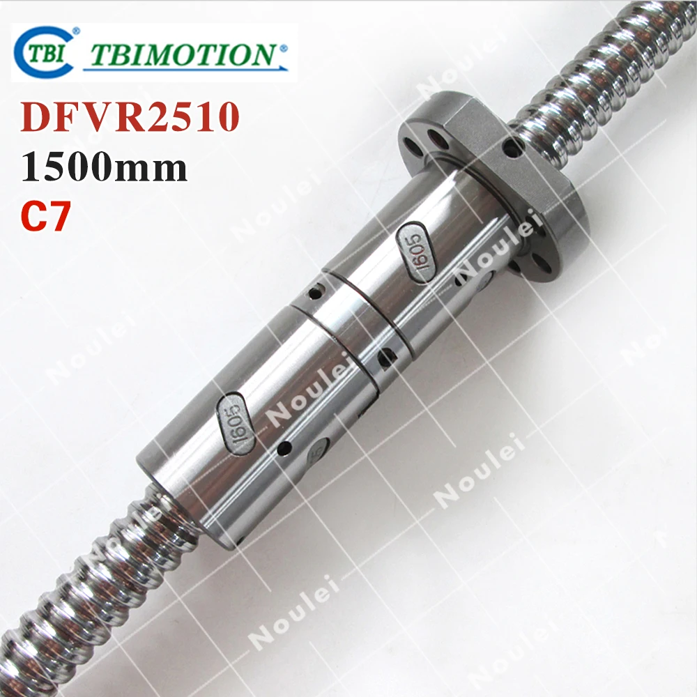 TBI ball screws 2510 L= 1500mm + 1pcs Ball nut DFV2510 / C7 ROLLED DFVR2510 cnc part