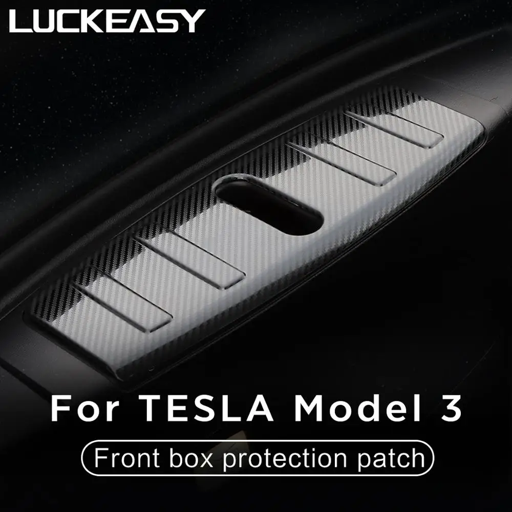 

LUCKEASY Front Engine Trunk Box Luggage Bumper Panel for Tesla Model 3 2017-2019 Custom Fit Front box protection patch