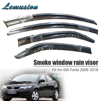 

High Quality 4pcs Smoke Window Rain Visor For Kia Forte 2009 2010 2011 2012 2013 2014 2015 2016 2017 2018 Deflectors Accessories