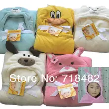 Пеленание ультра мягкие и приятные детские Одеяла с капюшоном накидка Для ванной Полотенца формы 100 см x 100 см много Цвета