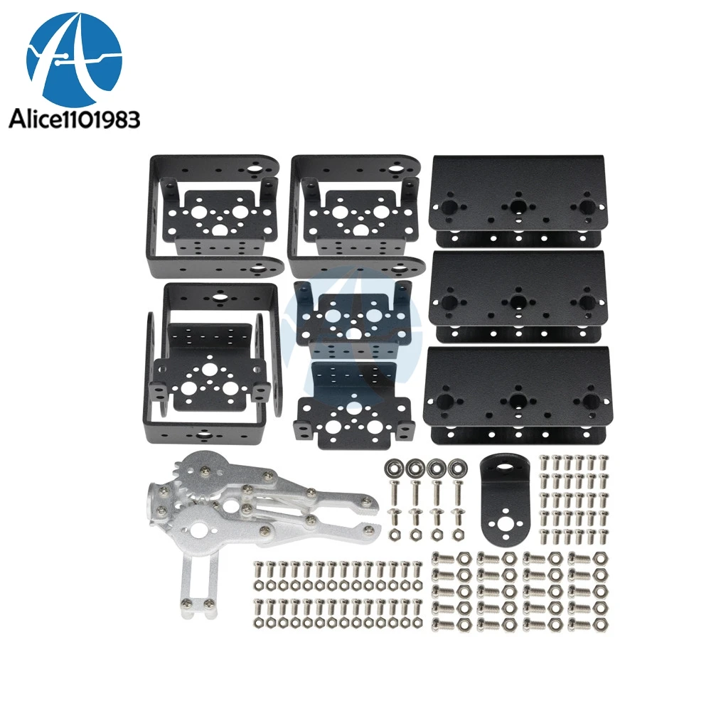 Алюминиевый робот 6 DOF рука коготь монтажный комплект Механическая Роботизированная рука для Arduino зажим коготь крепление электронный комплект