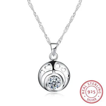 

925 Sterling Silver Necklace Simple Classic Round Necklace Circle Clavicle Short Necklace 925 Sterling Silver For Women Collares