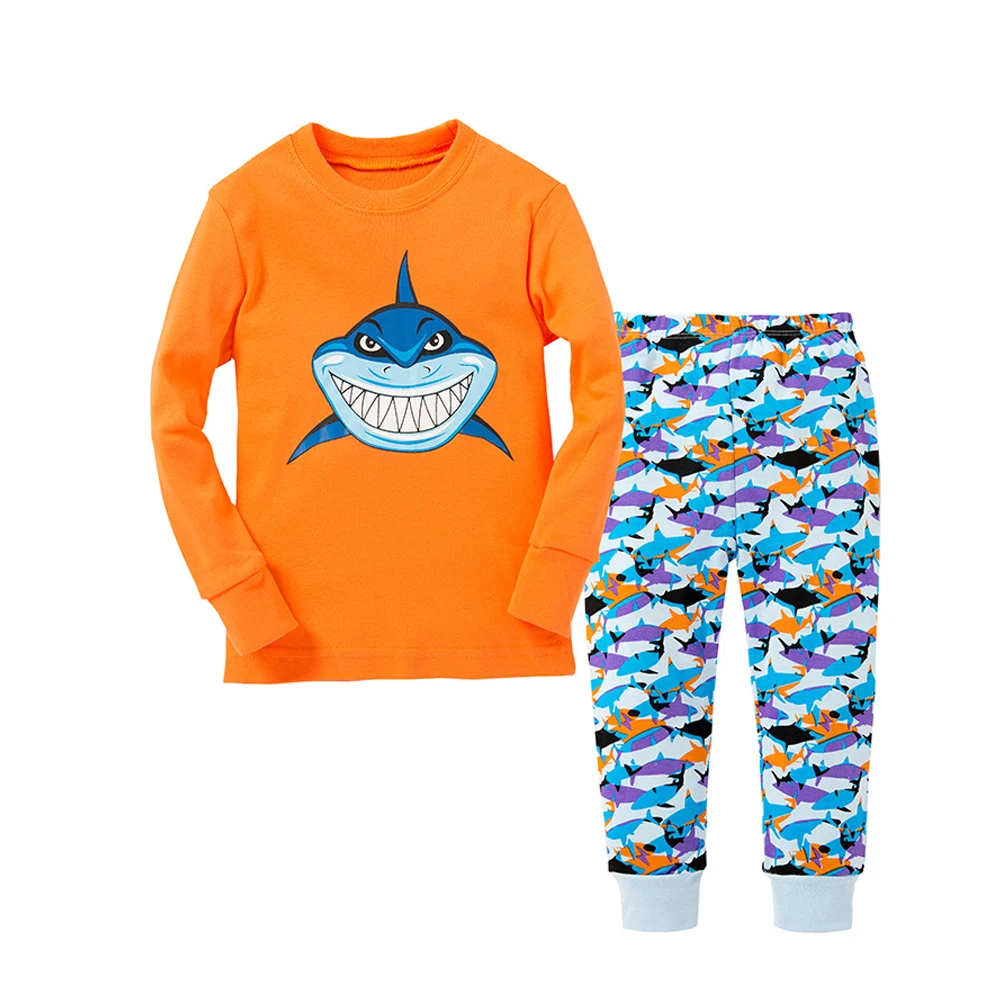 

Kids Shark Pajamas Sets Baby Boys Shark Sleepwear Children Dinosaur Nightwear Girls Love Pyjamas For 1-8 Years