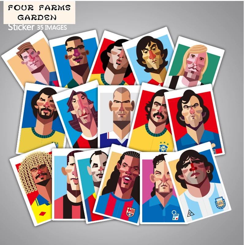 35 шт. модные наклейки знаменитостей классический стиль граффити маленькая