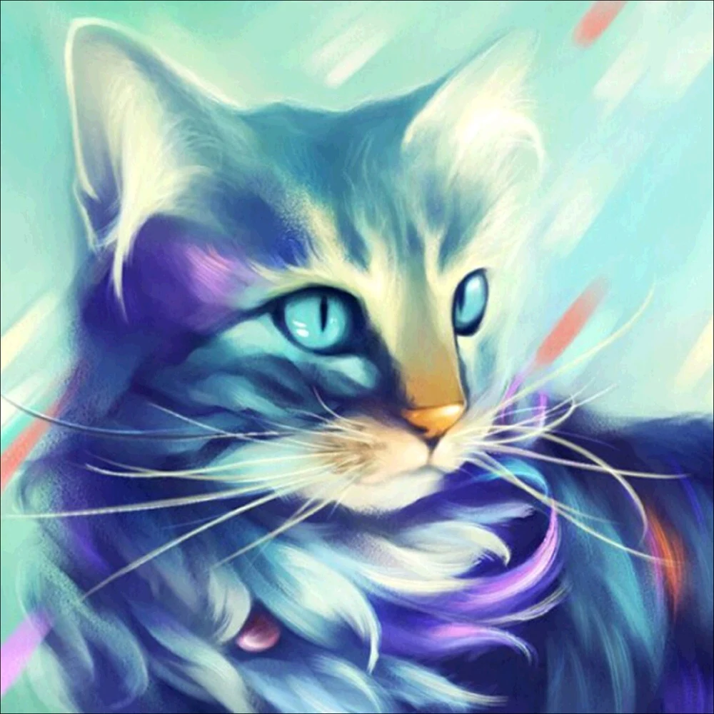 DIY 5d diamond painting cartoon cat painting rhinestones embroidery