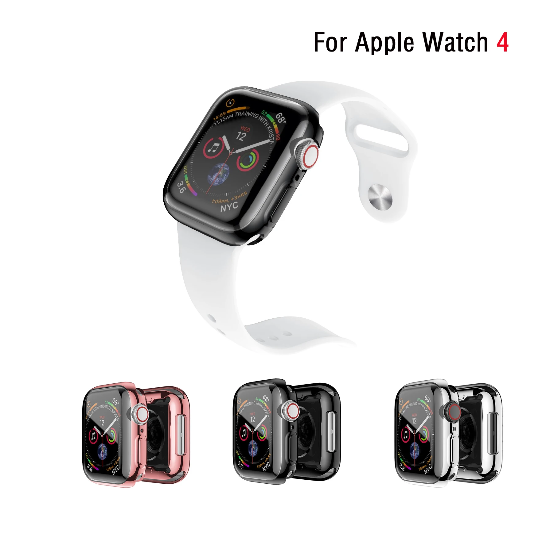 Чехол для Apple Watch Series 4 тонкий 40 мм 44 мягкий чехол из ТПУ защитный чехол|Часы Чехлы| |
