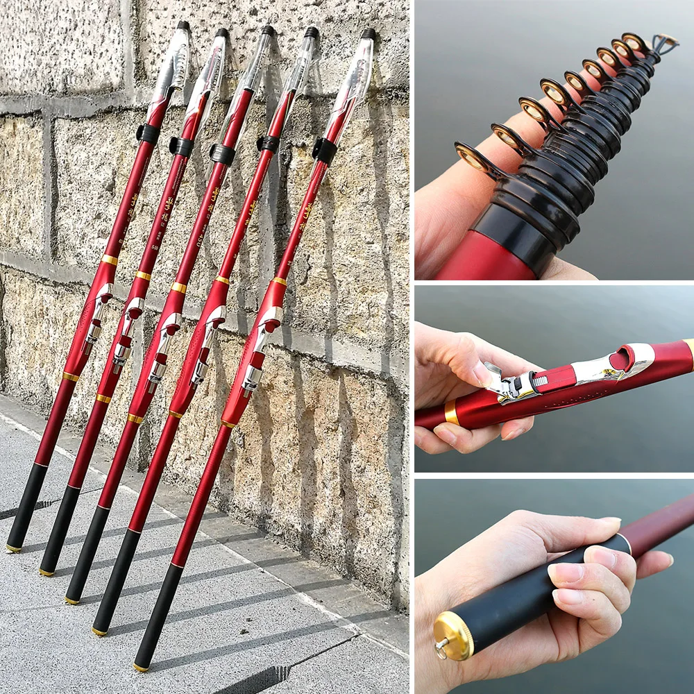 

Carbon Fishing Pole 2.7M-6.3M Rock Fishing Rod Carbon Fiber Telescopic Fishing Rod Ultra Light Carp Fishing Pole