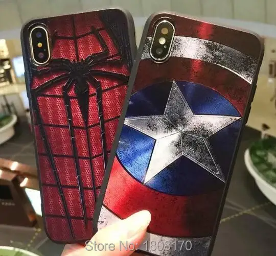 Мягкий чехол из ТПУ с человеком-пауком для Iphone X XR XS Max 8 7 6 6S Plus 5 5S SE Samsung Galaxy NOTE9 NOTE8 S8