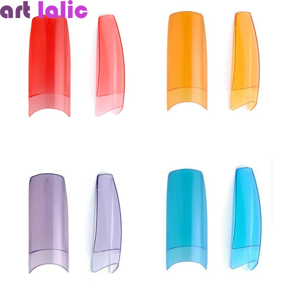 

Wholesale 500PCS 10Sizes Assorted Transparent Color False French Style Acrylic UV Gel Nail Tips