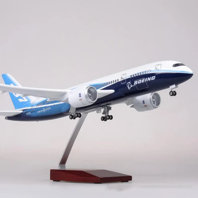 1/130 масштаб 47 см игрушечные модели самолетов Boeing B787 Dreamliner модель самолета W светильник и колеса литой пластик Смола самолет подарки