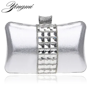 

YINGMI Luxurious Acrylic Women Evening Bags Chain Shoulder Small Handbags Black Silver Gold Day Clutch Evening Bag For Wedding