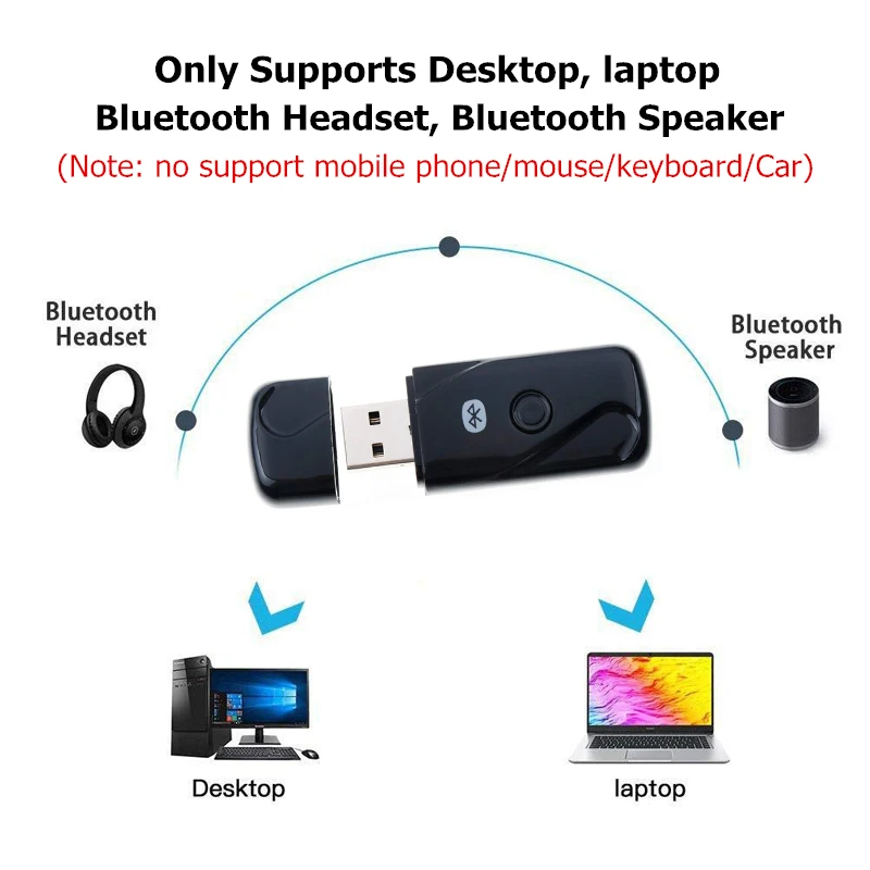 Мини USB Bluetooth адаптер с передатчиками 4,2 беспроводной аудио музыка стерео передача ключ передатчик для компьютера ноутбука динамик