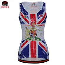 ZM Великобритания велосипедный женский жилет Национальный флаг одежда беговая рубашка сетка ткань велосипед MTB Дорожный дышащий спортивный топ Велоспорт жилет