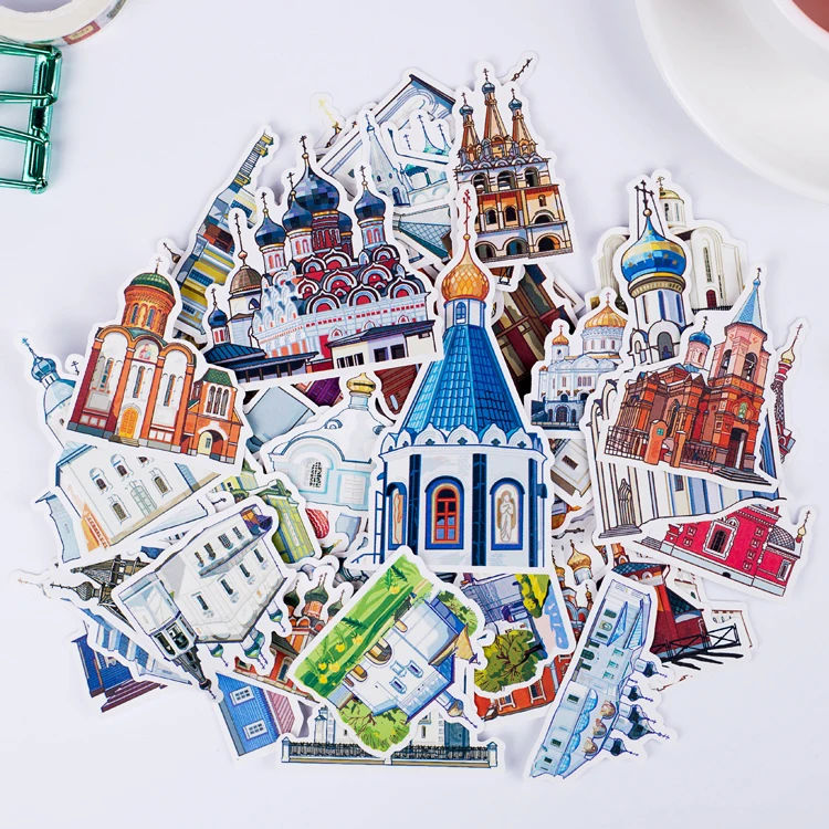 

57pcs/pack building expression situation homemade stickers toy-based decals luggage laptop skateboard refrigerator snowboard st