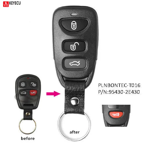 Keyecu 2+ 1 кнопка Замена дистанционного брелока 315 мГц для Kia Sorento 2004 2006 2005 FCC: PLNBONTEC-T016