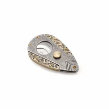 Brand cigar cutter knife stainless steel double edged cigar scissors Blades Cutting With Leather Pouch Gadgets For Men