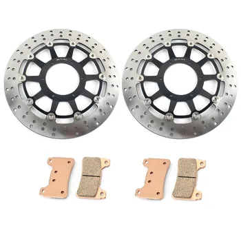 

BIKINGBOY Round Wavy Front Brake Disks Discs Rotors Pads For Honda CBR 1000 RR CBR1000RR Fireblade RR6 RR7 06 07 2006 2007