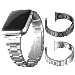 MULILAI Нержавеющая сталь ремешок для Apple Watch группа 42 мм Металл три браслет из бисера группы для iWatch серии 1 2 спортивные и издание