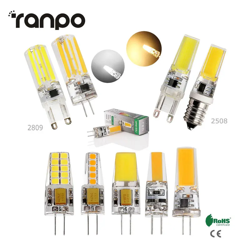 G9 E14 силиконовый чехол с украшением в виде кристаллов SMD/COB светодиодный лампочка прожектор в форме кукурузы лампы 3/4/6/8 Вт Керамические светодиоды лампы заменить галогенные G4 для люстры