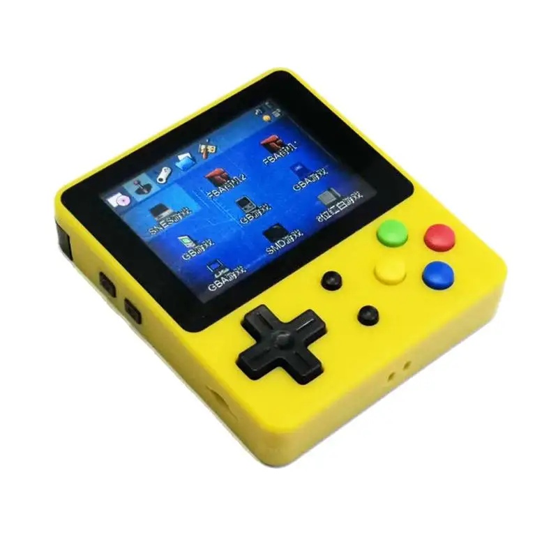Portable Game Console 16G 2.6Inch Color Lcd For Ps1/Cps/Neogeo/Gba/Nes/Mdgbc/Gb/Atari Games Handheld Game Console Yellow - Цвет: Белый