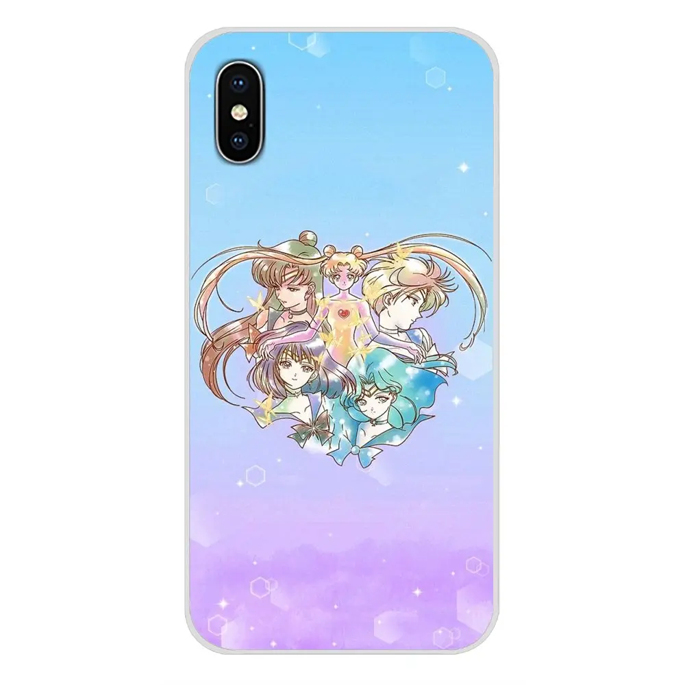 Силиконовый чехол для телефона Samsung Galaxy S4 S5 MINI S6 S7 edge S8 S9 S10 Plus Note 3 4 5 8 9 Cute Sailor Moon