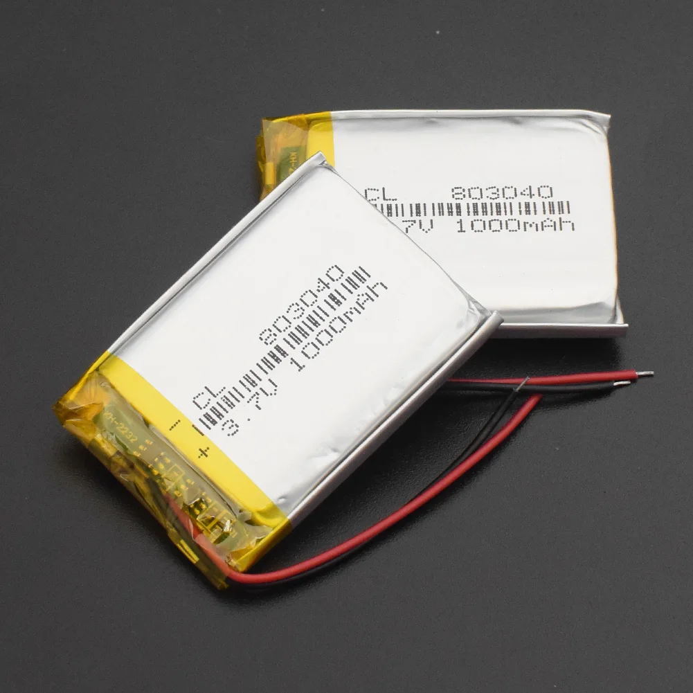 1/2/4 Pcs/lot Tablet PC 3.7V 1000mAh Lipo Lithium Polymer Battery 803040 Rechargeable Battery Pack Cells High Capacity