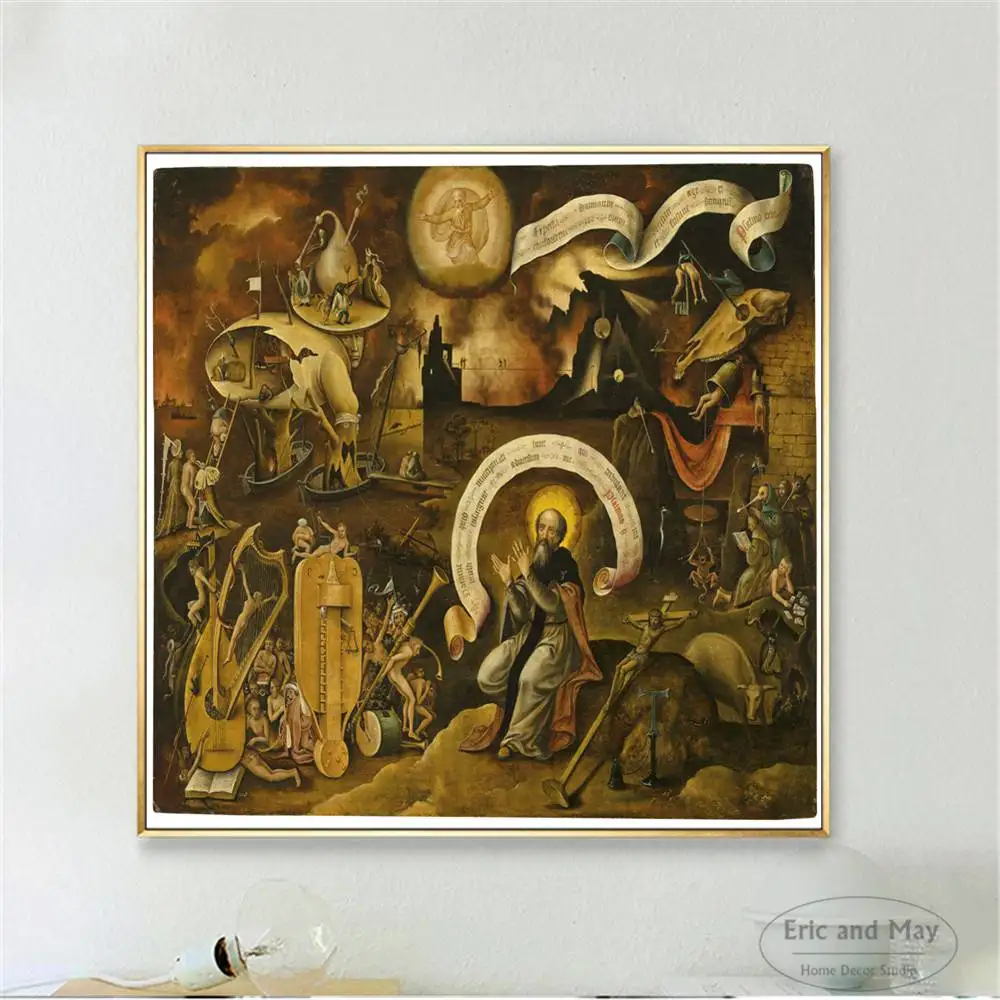 Hieronymus Bosch Surreal художественное произведение на холсте Художественная печать живопись Современная Настенная картина домашний декор для Спальни Декоративные плакаты без рамки - Цвет: 1