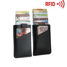 Rfid Блокировка Кредитная карта держатель кошелек из натуральной кожи Тонкий Бизнес ID держатель Мини чехол новое поступление маленькие кошельки