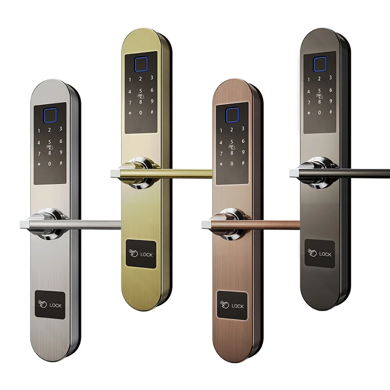  Fingerprint Door Lock Digital Fingerprint / Password / Key / Card 4 in 1 Lock Electronic Smart Door - 33037593534