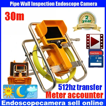 

30m 512HzTransmitter CCTV factory underground pipe sewer camera for sewage pipe,drain pipe inspection with meter counter