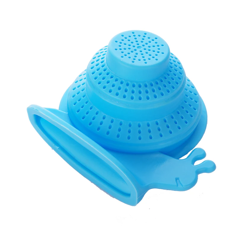 sink kitchen sewer anti floor drain plug snail shape folding telescopic silicone drain water filter