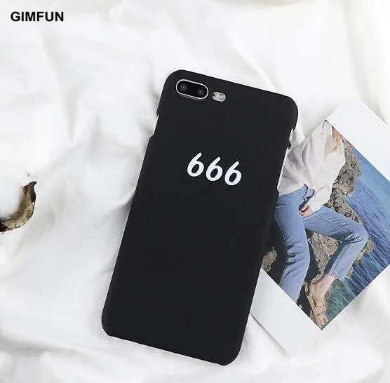 

Gimfun Simple Letter Print Scrub Phone Case for IPhone X 7 7plus 6 6s Plus 8 Ultra Thin Hard Plastic Case Back Cover